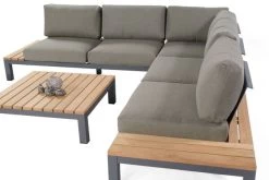 SONNENPARTNER Equila Loungegruppe, Anthrazit, Alu/Teakholz, 5 Personen, Inkl. Polster -Gartenmöbel Geschäft 4 18656.jpg