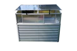 OUTFLEXX Set Hochbeet Und Aufsatz (mit Schiebetüren), Silber, Zincalume/Alu/Polycarbonat, 180 Cm, Pulverbeschichtet -Gartenmöbel Geschäft 4 20090.jpg