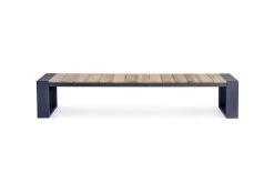 OUTFLEXX Kona Bank, Dark Grey/natur, Alu/recycled FSC®-Teak, 240x40x45cm, Rustikal Gebürstet, U-Gestell -Gartenmöbel Geschäft 4 20327.jpg