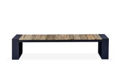 OUTFLEXX Kona Bank, Dark Grey/natur, Alu/recycled FSC®-Teak, 200x40x45cm, Rustikal Gebürstet, U-Gestell -Gartenmöbel Geschäft 4 20329.jpg