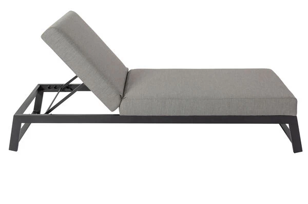 OUTFLEXX Allure Sonnenliege, Flanelle, Alu/Sunbrella, 211 X 74 X 44,5 Cm, Verstellbare Kopfstütze 6 OUTFLEXX Allure Sonnenliege, Flanelle, Alu/Sunbrella, 211 X 74 X 44,5 Cm, Verstellbare Kopfstütze – Bild 4