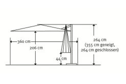 Schneider® SCHNEIDER Rhodos Twist Ampelschirm, Silbergrau, Quadratisch, 300 X 300 Cm -Gartenmöbel Geschäft 4 21287.jpg