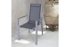 OUTFLEXX Premium Esstischgarnitur, Silber/grau, Alu/Textilene, Ausziehtisch 180/240 X 100 Cm, 6 Stapelsessel -Gartenmöbel Geschäft 4 21433.jpg