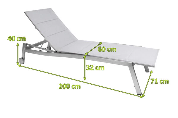 STERN Allround Rollenliege, Silber, Edelstahl/Textil, 200x71x40 Cm, Gepolstert, Verstellbare Rückenlehne 6 STERN Allround Rollenliege, Silber, Edelstahl/Textil, 200x71x40 Cm, Gepolstert, Verstellbare Rückenlehne – Bild 4