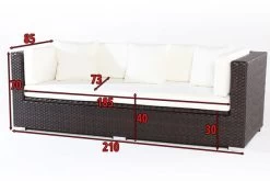 OUTFLEXX 3-Sitzer Sofa, Braun, Polyrattan,210x85x70cm, Inkl. Polster + Wasserfeste Kissenbox -Gartenmöbel Geschäft 4 2393 1 BOX.jpg