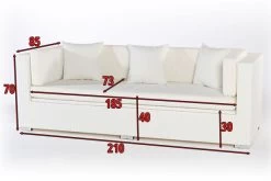 OUTFLEXX 3-Sitzer Sofa, Weiß, Polyrattan, Inkl. Polster Und Wasserfeste Kissenbox -Gartenmöbel Geschäft 4 2511 1 BOX.jpg