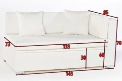 OUTFLEXX 2-Sitzer Ecksofa, Weiß, Polyrattan, 145x85x70cm, Armlehne Li, Inkl. Polster, Wasserfeste Kissenbox -Gartenmöbel Geschäft 4 2511 3 BOX.jpg
