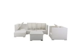 OUTFLEXX Loungemöbel-Set, Weiß, Polyrattan, Für 5 Personen, Inkl. Loungetisch, Wasserfeste Kissenbox -Gartenmöbel Geschäft 4 2523 BOX D.jpg
