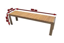 OUTFLEXX Bank Aus Edelstahl/FSC-Teakholz, 160x38x45cm -Gartenmöbel Geschäft 4 7102.jpg