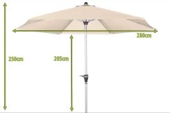 DOPPLER Active Auto Tilt Mittelstockschirm, Natur, Aluminium/Textil, Ø 280 Cm, Mit Kurbel -Gartenmöbel Geschäft 5 12352 1.jpg