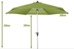DOPPLER Active Auto Tilt Mittelstockschirm, Grün, Aluminium/Textil, Ø 280 Cm, Mit Kurbel -Gartenmöbel Geschäft 5 12352 2.jpg
