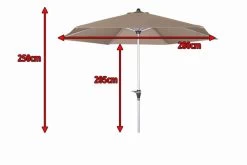 DOPPLER Active Auto Tilt Mittelstockschirm, Greige, Aluminium/Textil, Ø 280 Cm, Mit Kurbel -Gartenmöbel Geschäft 5 12352 3.jpg