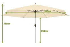 DOPPLER Active Auto Tilt Mittelstockschirm, Natur, Aluminium/Textil, Ø 320 Cm, Mit Kurbel -Gartenmöbel Geschäft 5 12353 1.jpg