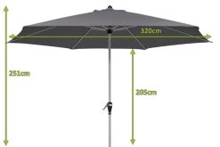 DOPPLER Active Auto Tilt Mittelstockschirm, Anthrazit, Aluminium/Textil, Ø 320 Cm, Mit Kurbel -Gartenmöbel Geschäft 5 12353 5.jpg