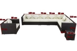 OUTFLEXX Loungemöbel-Set, Braun, Polyrattan, Für 8 Personen, Wasserfeste Kissenbox -Gartenmöbel Geschäft 5 1301 BOX A.jpg