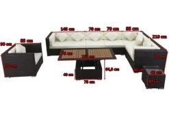 OUTFLEXX Loungemöbel-Set, Braun, Polyrattan, Für 8 Personen, Inkl. Loungetisch, Wasserfeste Kissenbox -Gartenmöbel Geschäft 5 1301 BOX D.jpg