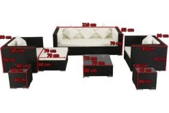 OUTFLEXX Loungemöbel-Set, Schwarz, Polyrattan, Für 6 Personen, Inkl. Kaffeetisch, Wasserfeste Kissenbox -Gartenmöbel Geschäft 5 1302 BOX B.jpg