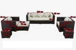 OUTFLEXX Loungemöbel-Set, Braun, Polyrattan, Für 6 Personen, Wasserfeste Kissenbox -Gartenmöbel Geschäft 5 1303 BOX A.jpg