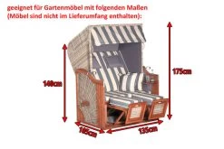 OUTFLEXX Premium Abdeckhaube Für Strandkörbe, Schwarz, Wasserbeständig, 137 X 107 X 177/142 Cm -Gartenmöbel Geschäft 5 13669.jpg