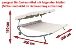 OUTFLEXX Premium Abdeckhaube Für Leco Doppelliege, Schwarz, Wasserbeständig, 212 X 212 X 117 Cm 11 OUTFLEXX Premium Abdeckhaube Für Leco Doppelliege, Schwarz, Wasserbeständig, 212 X 212 X 117 Cm -Gartenmöbel Geschäft 5 13683.jpg