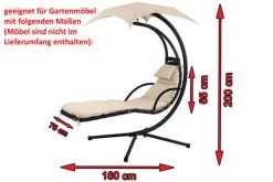 OUTFLEXX Premium Abdeckhaube Für Leco Schwingliege, Schwarz, Wasserbeständig, 187 X 82 X 212 Cm -Gartenmöbel Geschäft 5 13685.jpg