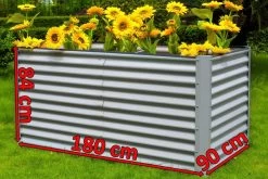 OUTFLEXX Hochbeet, Silber, Zincalume, Pulverbeschichtet, 180 X 90 X 84 Cm -Gartenmöbel Geschäft 5 13724.jpg