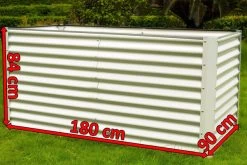 OUTFLEXX Hochbeet, Creme, Zincalume, Pulverbeschichtet, 180 X 90 X 84 Cm -Gartenmöbel Geschäft 5 13725.jpg