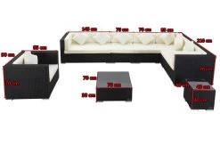 OUTFLEXX Loungemöbel-Set, Schwarz, Polyrattan, Für 8 Personen, Inkl. Kaffeetisch, Wasserfeste Kissenbox -Gartenmöbel Geschäft 5 1380 BOX B.jpg