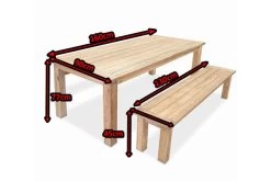 OUTFLEXX Esstischset, Tisch 160x90cm, Bank 130x40cm, Recycled Teak, Plattenstärke 30mm -Gartenmöbel Geschäft 5 14048.jpg