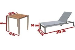 OUTFLEXX 2er-Set Rollliege, Silber, Edelstahl/Teak, 212x71x36 Cm, Mit Beistelltisch 45x45cm -Gartenmöbel Geschäft 5 14170.jpg