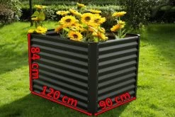 OUTFLEXX Hochbeet, Anthrazit, Zincalume, Pulverbeschichtet, 120 X 90 X 84 Cm, Durch Zubehör Erweiterbar -Gartenmöbel Geschäft 5 14249.jpg