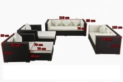 OUTFLEXX Loungemöbel-Set, Braun, Polyrattan, Für 9 Personen, Wasserfeste Kissenbox -Gartenmöbel Geschäft 5 1599 BOX A.jpg