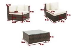 OUTFLEXX Loungemöbel-Set, 5 Pers, Braun Marmoriert, Polyrattan, Wasserfeste Kissenbox, Inkl. Beistelltisch -Gartenmöbel Geschäft 5 16064 BOX B.jpg