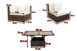 OUTFLEXX Loungemöbel-Set, 5 Pers, Braun Marmoriert, Polyrattan, Wasserfeste Kissenbox, Inkl. Loungetisch -Gartenmöbel Geschäft 5 16064 BOX D.jpg