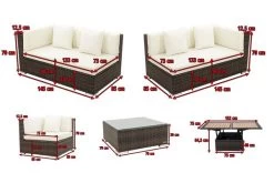 OUTFLEXX Loungemöbel-Set, Braun Marmoriert, 6 Pers, Polyrattan, Wasserfeste Kissenbox, Inkl. Loungetisch -Gartenmöbel Geschäft 5 16069 BOX D.jpg