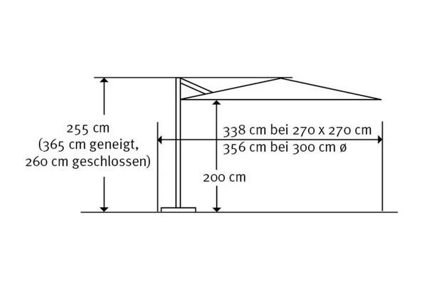 Schneider® SCHNEIDER Rhodos Eco Twist Ampelschirm, Natur, Quadratisch, 270 X 270 Cm 7 Schneider® SCHNEIDER Rhodos Eco Twist Ampelschirm, Natur, Quadratisch, 270 X 270 Cm – Bild 5