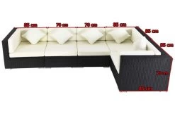 OUTFLEXX Loungemöbel-Set Polyrattan, Schwarz, Für 5 Personen, Wasserfeste Kissenbox -Gartenmöbel Geschäft 5 1714 BOX A.jpg