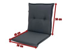 DOPPLER Comfort Stuhlauflage Niederlehner, Anthrazit, Polyester, 100 X 50 X 7 Cm -Gartenmöbel Geschäft 5 17432.jpg