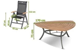 HARTMAN Alice Esstischgruppe, Xerix/natur, Alu/FSC-Teak, 4x4 Textilen, 6 Multipositionssessel, 170x170cm 9 HARTMAN Alice Esstischgruppe, Xerix/natur, Alu/FSC-Teak, 4x4 Textilen, 6 Multipositionssessel, 170x170cm -Gartenmöbel Geschäft 5 17745.jpg