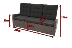 Ploß Rocking Comfort Dining / Lounge 3-Sitzer Sofa, Grau/braun-meliert, Polyrattan, 210x85x112 Cm, Verstellbar 22 Ploß Rocking Comfort Dining / Lounge 3-Sitzer Sofa, Grau/braun-meliert, Polyrattan, 210x85x112 Cm, Verstellbar -Gartenmöbel Geschäft 5 18207.jpg