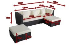 OUTFLEXX Loungemöbel-Set, Schwarz, Polyrattan, 5 Personen, Wasserfeste Kissenbox -Gartenmöbel Geschäft 5 18226 BOX A.jpg