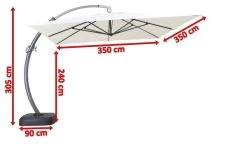 OUTFLEXX Luxus Ampelschirm, Anthrazit/creme, Edelstahl/Aluminium, 350x350cm, Inkl. Schirmständer Und Schutzhülle -Gartenmöbel Geschäft 5 18351.jpg