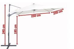 OUTFLEXX Ampelschirm, Anthrazit/creme, Pulverbesch. Aluminium, 250x250cm, Inkl. Plattenständer -Gartenmöbel Geschäft 5 18353.jpg