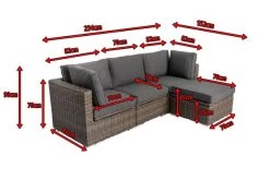 OUTFLEXX Loungegruppe, Grau, Polyrattan, 4 Personen, Verstellbare Sitzflächen, Wasserfeste Kissenbox -Gartenmöbel Geschäft 5 18363 BOX.jpg