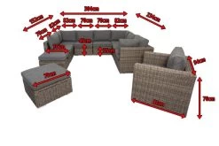 OUTFLEXX Loungemöbel-Set, Grau, Polyrattan, 10 Personen, Mit Sessel, Verstellbare Sitzflächen, Wasserfeste Kissenbox -Gartenmöbel Geschäft 5 18366 BOX.jpg