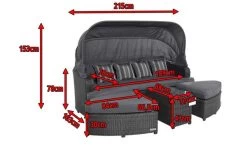 OUTFLEXX Houston Loungebett, Grau, Polyrattan, Doppel-halbrund, Viele Stellmöglichkeiten, Dach Klappbar -Gartenmöbel Geschäft 5 18543.jpg