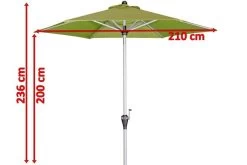 DOPPLER Active Auto Tilt Mittelstockschirm, Fresh Green, Aluminium/Textil, Ø210cm, Höhenverstellbar Knickbar, Mit Kurbel -Gartenmöbel Geschäft 5 18592 2.jpg