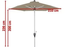 DOPPLER Active Auto Tilt Mittelstockschirm, Greige, Aluminium/Textil, Ø210cm, Höhenverstellbar, Knickbar, Mit Kurbel -Gartenmöbel Geschäft 5 18592 3.jpg