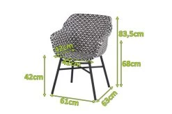 HARTMAN Delphine Armlehnensessel, Schwarz/weiß, Alu/Kunststoff -Gartenmöbel Geschäft 5 18696.jpg