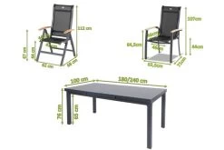 HARTMAN Alice Esstischgarnitur, Xerix, Alu/4x4 Textilen, Tisch 180/240x100cm, 4 Stapel-, 2 Multipositionssessel -Gartenmöbel Geschäft 5 19329.jpg